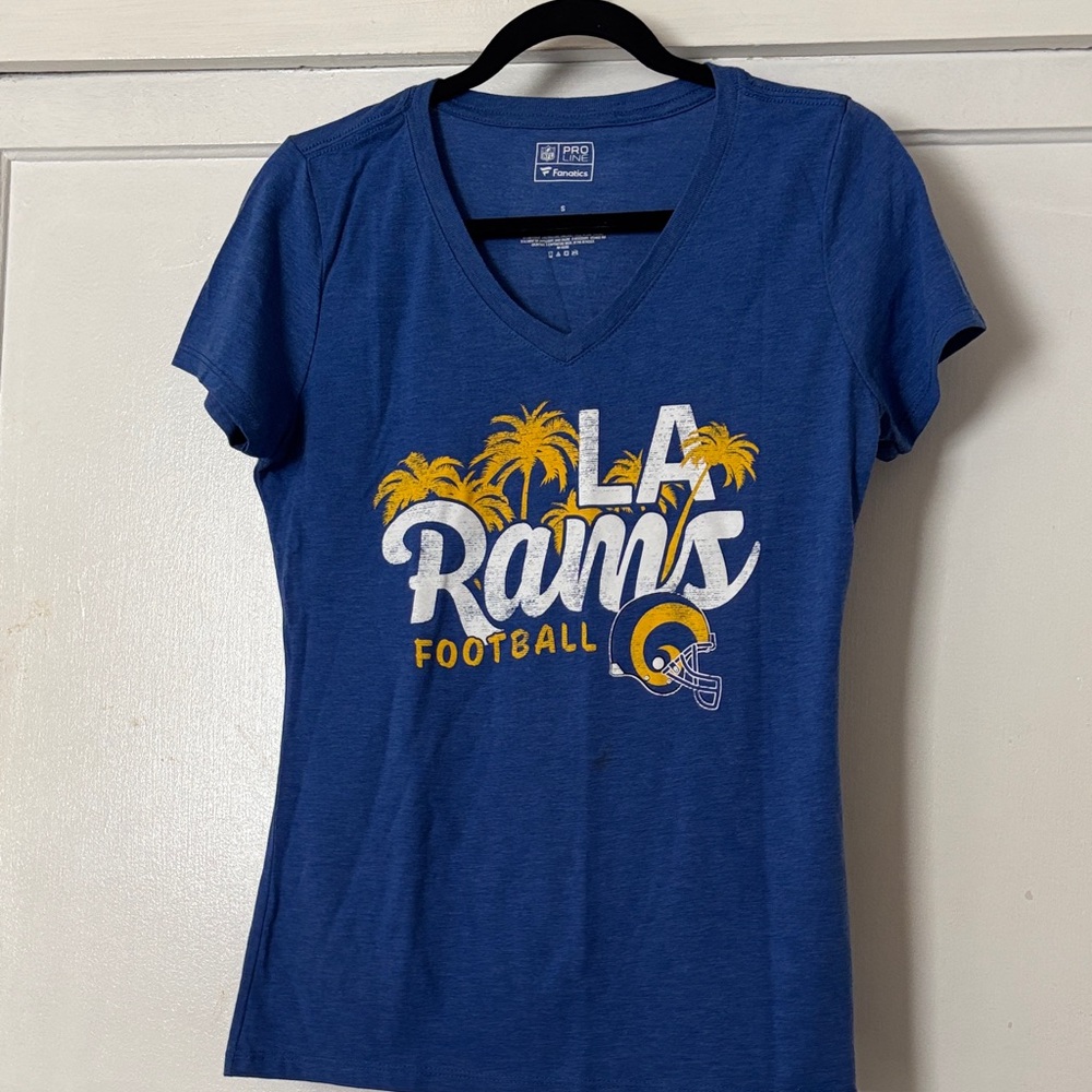 NFL Women's Blue LA Rams Short Sleeve Tee